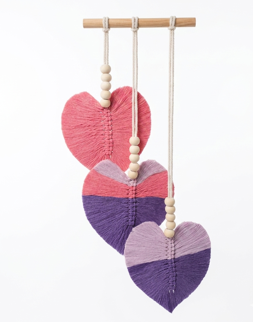 Nature Leaves II — handmade macrame wall hanging NZ